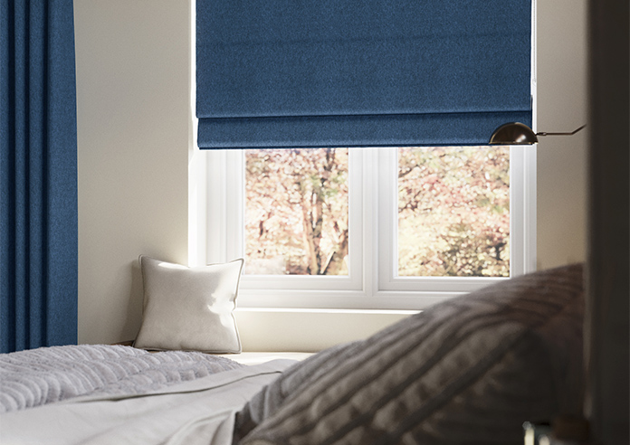 Harris, Imperial Blue - Roman Blind - Image 5